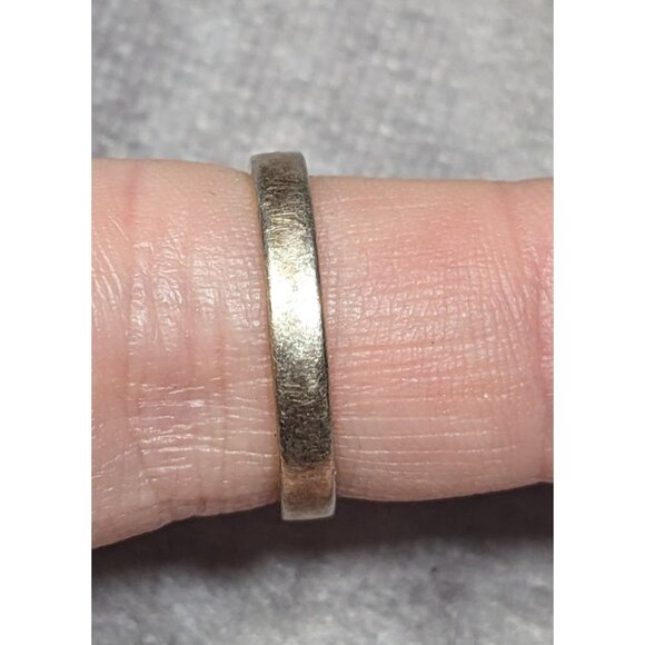 Minimalist Gold Tone Over Sterling Silver Single Cubic Zirconia Ring - Picture 12 of 12